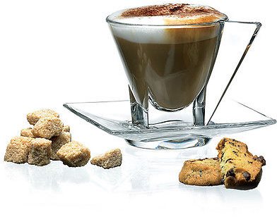 Cappuccino csésze és csészealj készlet FUSION 190 ml 4 darab