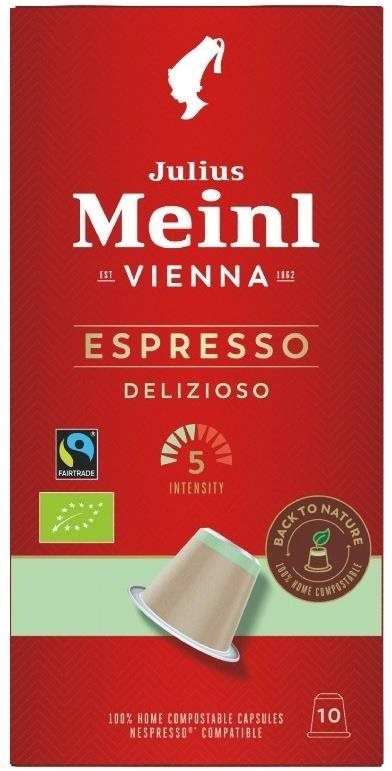 Julius Meinl Espresso Bio & Fairtrade Komposztálható (10x 5,6 g/box)