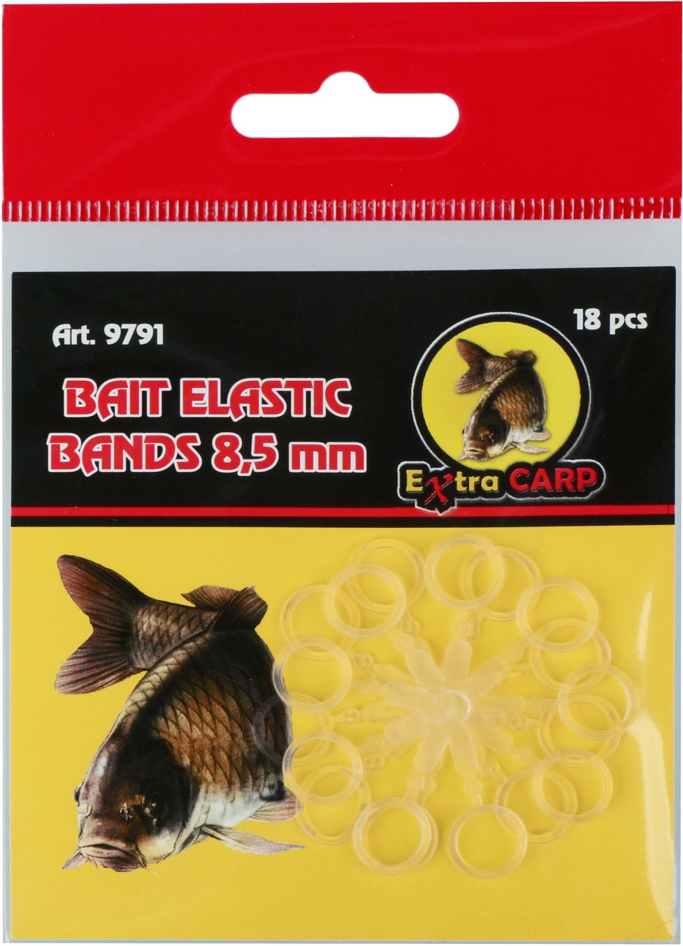 Extra Carp Bait Elastic Bands 8.5 mm, 18 db