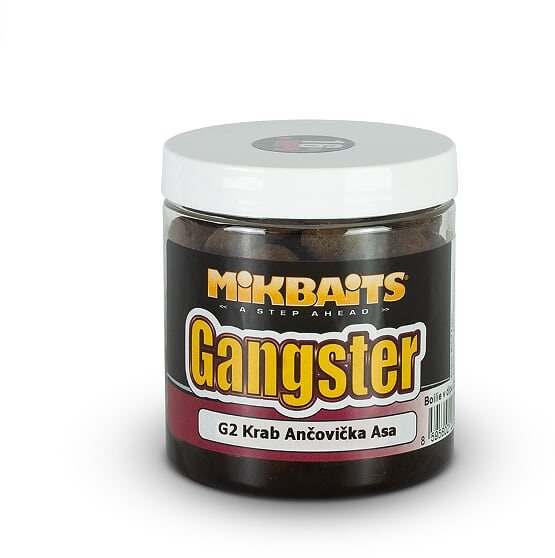 Mikbaits Gangster Bojli G2 rák, szardínia és ASA dipben 24 mm 250 ml