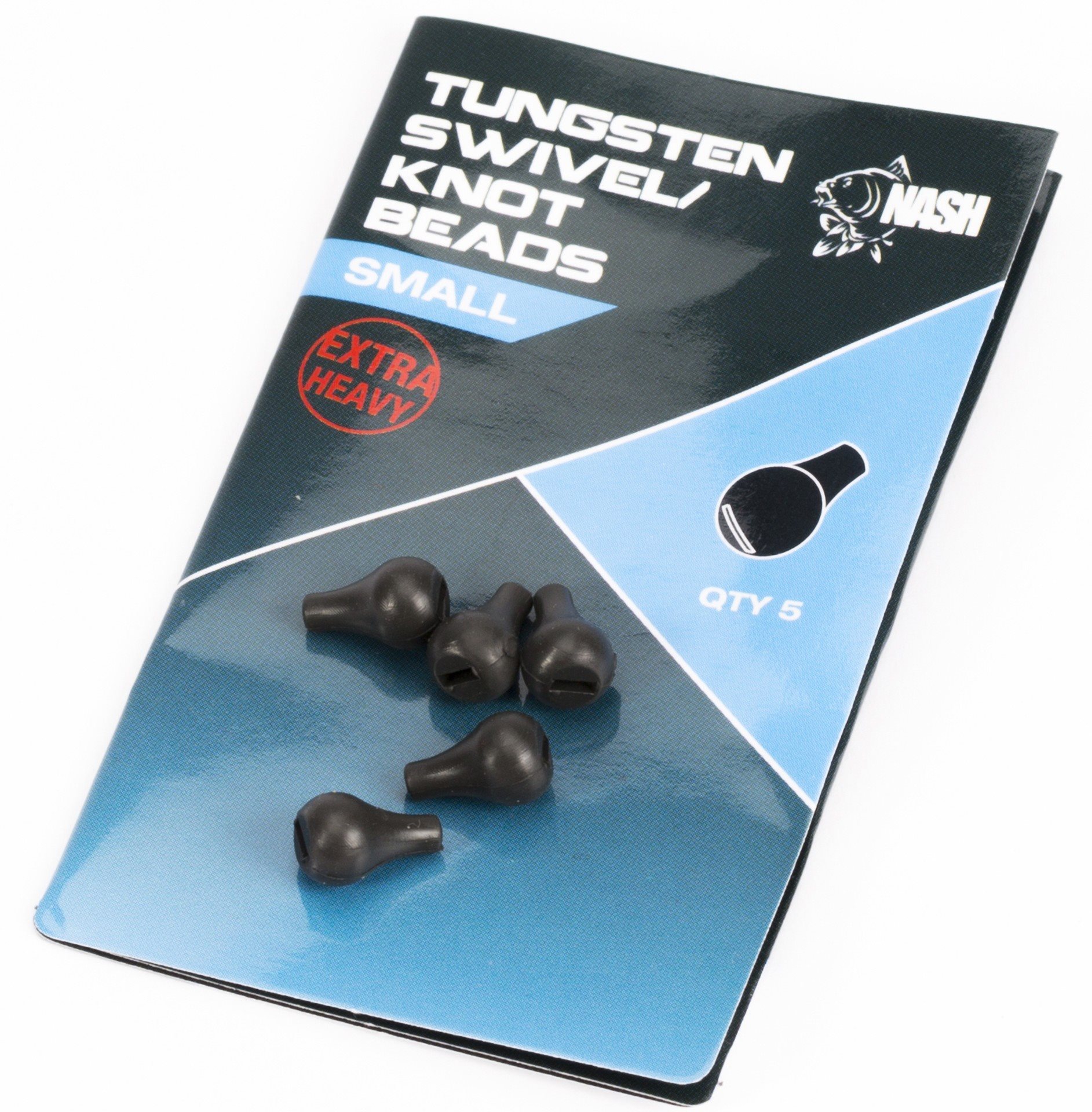 Nash Tungsten Swivel/Knot Beads Small 5 db