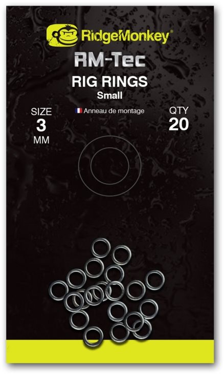 RidgeMonkey RM-Tec Rig Rings Small 3mm 20db