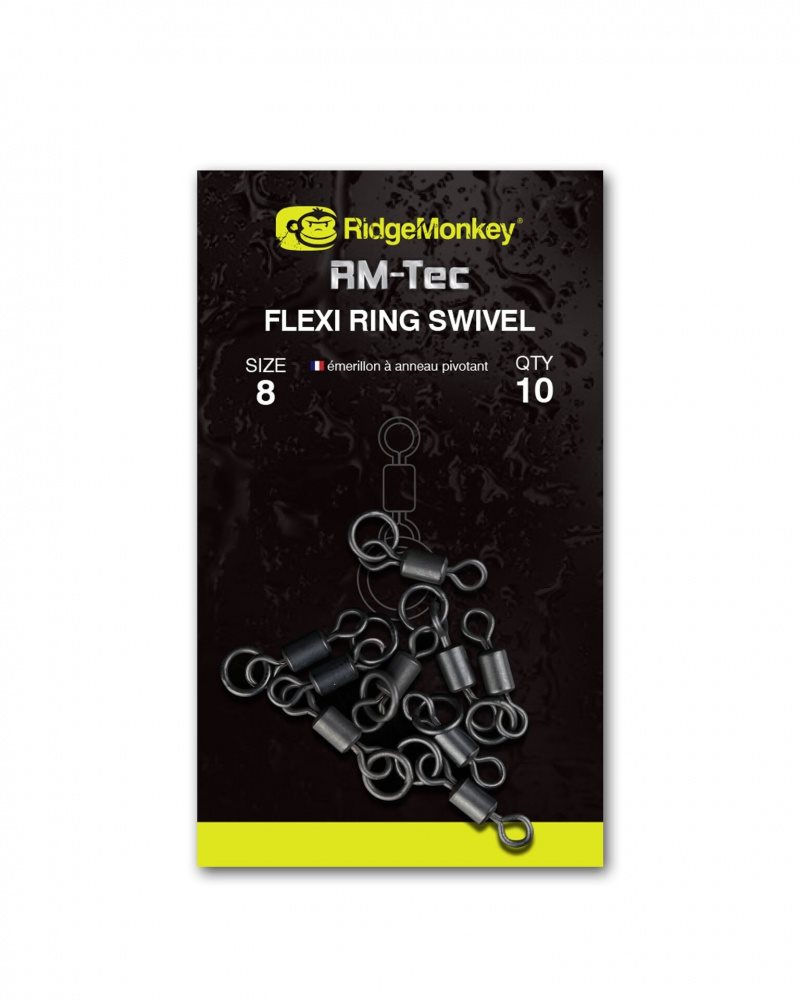 RidgeMonkey RM-Tec Flexi gyűrű forgatható méret 8 10db