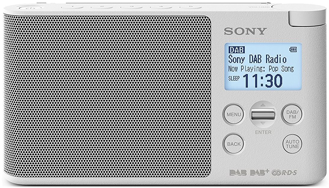 SONY hordozható digitális rádió DAB / DAB + LCD kijelzővel, fehér