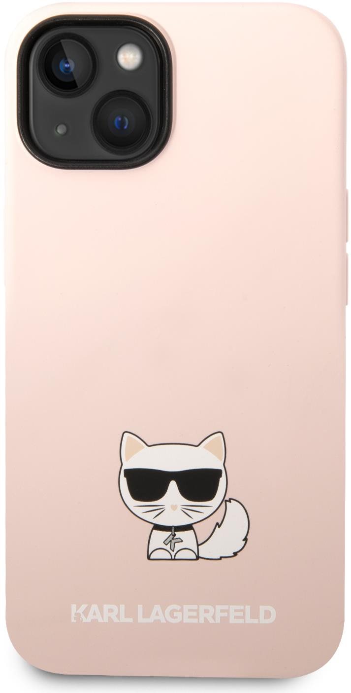 Karl Lagerfeld Liquid Silicone Choupette iPhone 14 rózsaszín hátlap tok