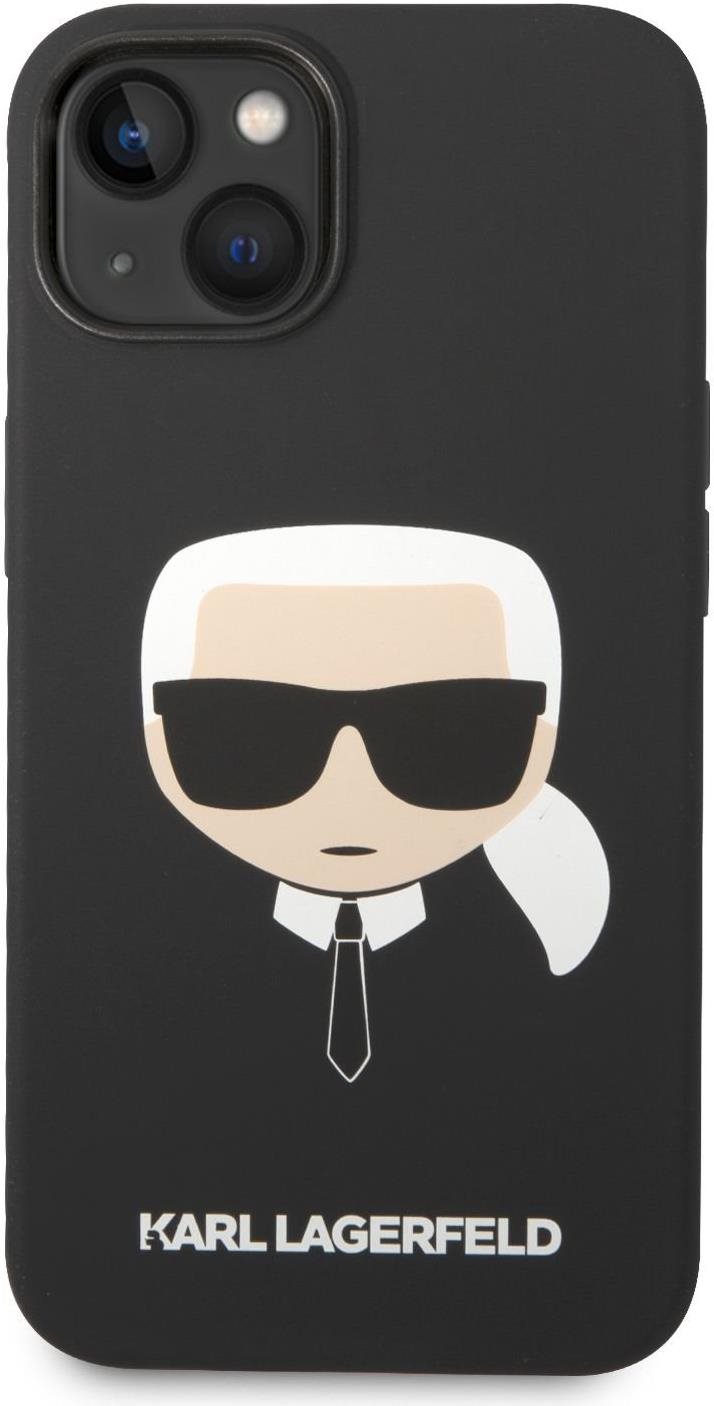 Karl Lagerfeld Liquid Silicone Karl Head MagSafe kompatibilis iPhone 14 Plus fekete tok