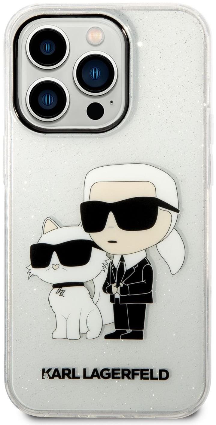 Karl Lagerfeld IML Glitter Karl és Choupette NFT hátlap az iPhone 14 Pro