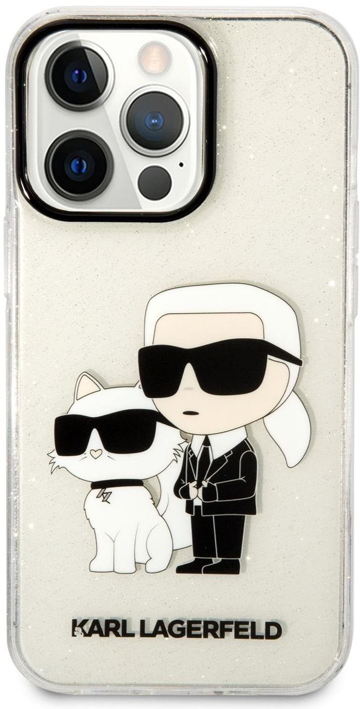 Karl Lagerfeld IML Glitter Karl and Choupette NFT iPhone 13 Pro átlátszó hátlap tok