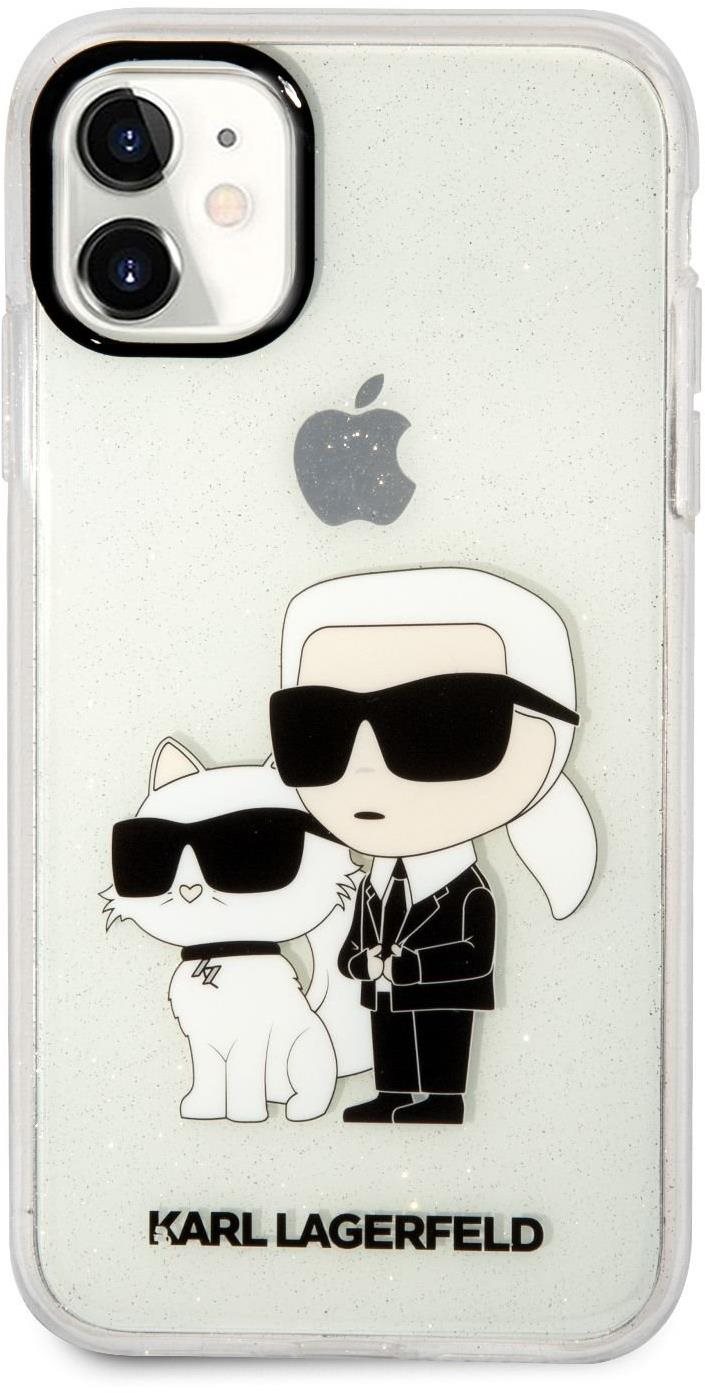 Karl Lagerfeld IML Glitter Karl and Choupette NFT iPhone 11 átlátszó hátlap tok