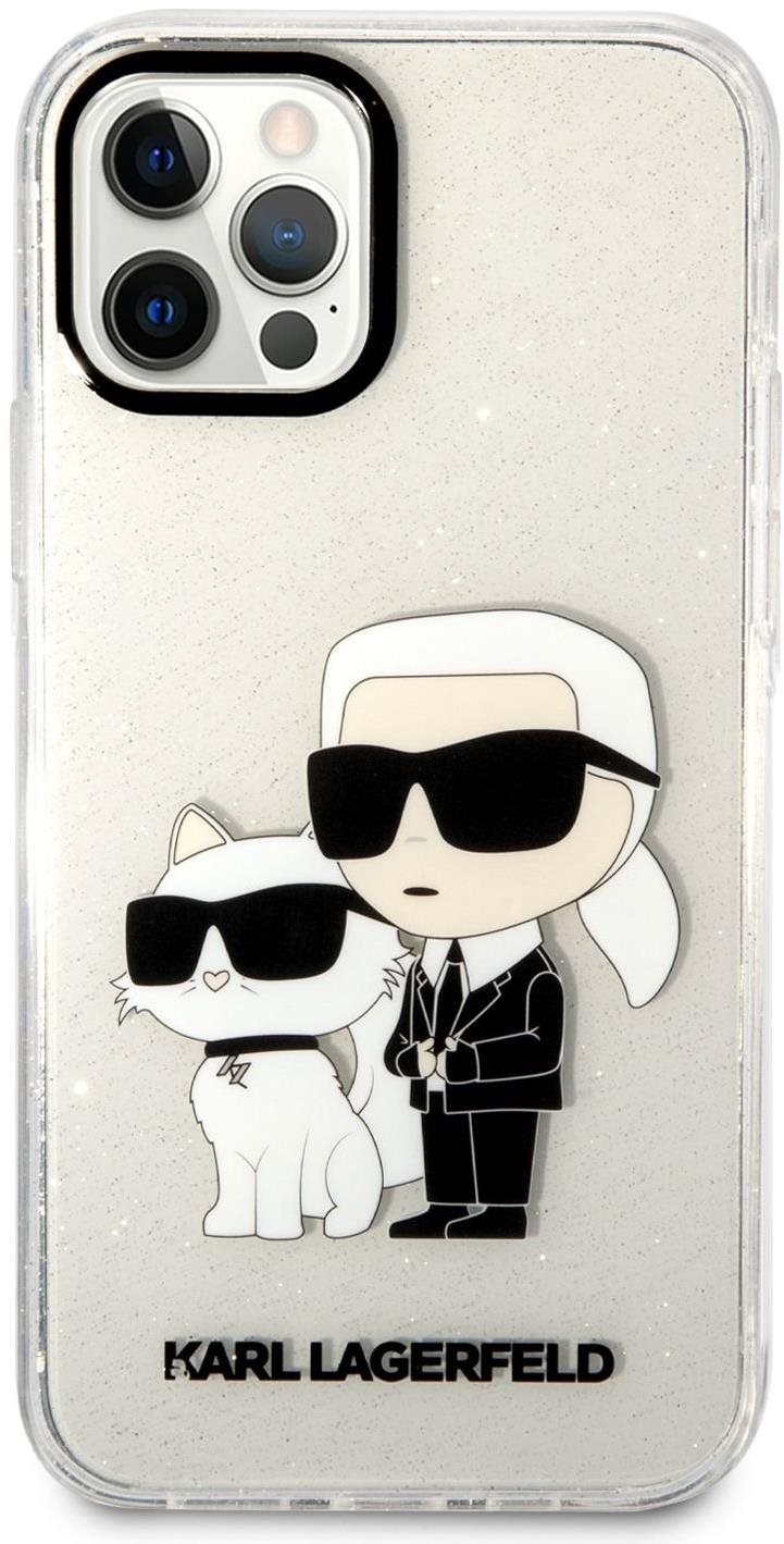 Karl Lagerfeld IML Glitter Karl and Choupette NFT iPhone 12/12 Pro átlátszó hátlap tok