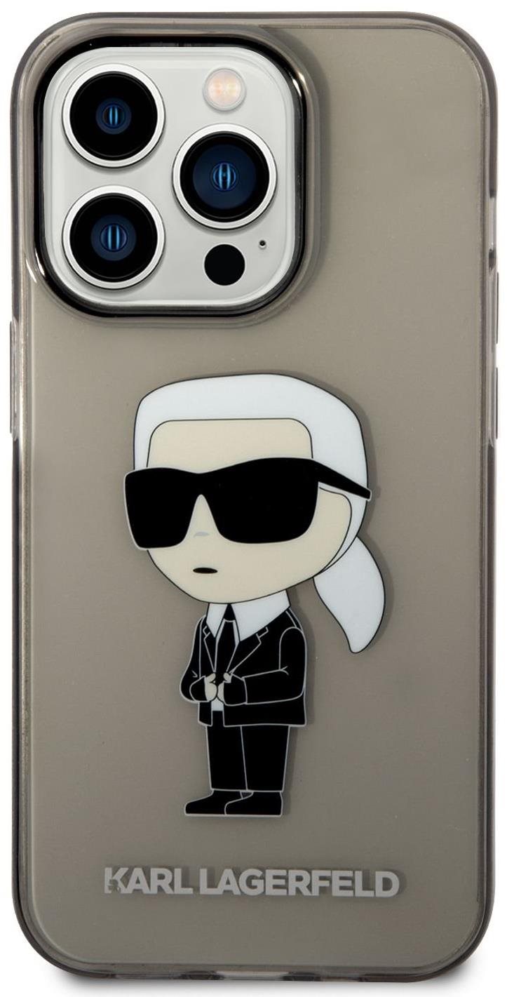 Karl Lagerfeld IML Ikonik NFT iPhone 14 Pro fekete hátlap tok