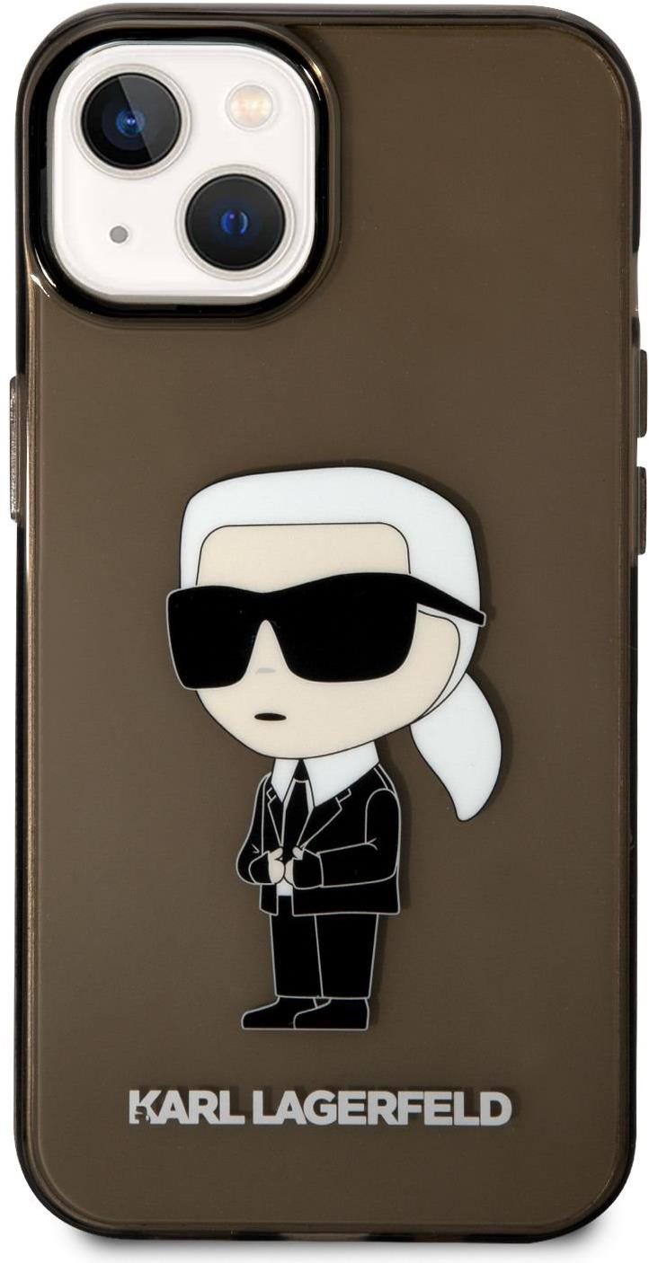 Karl Lagerfeld IML Ikonik NFT iPhone 14 Plus fekete hátlap tok