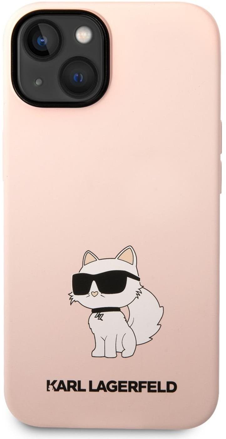 Karl Lagerfeld Liquid Silicone Choupette NFT iPhone 14 rózsaszín hátlap tok