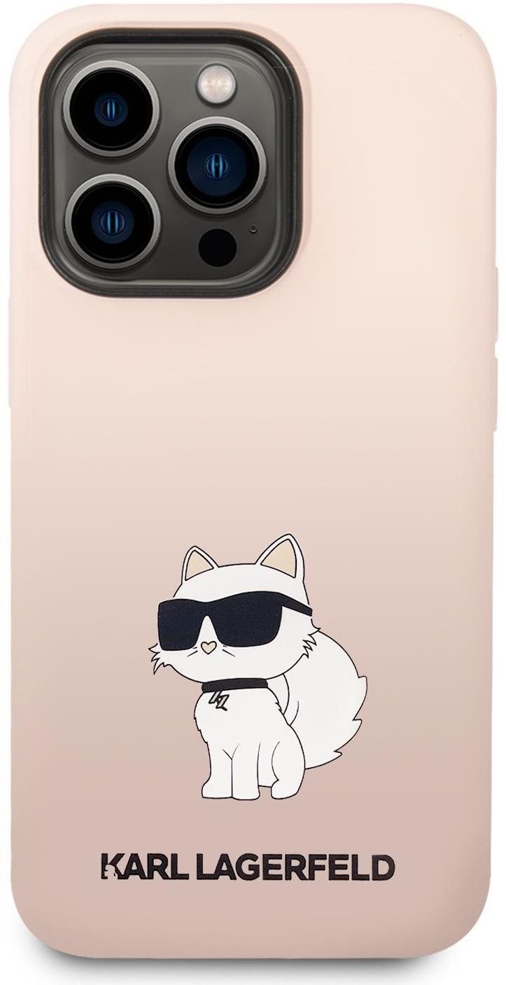 Karl Lagerfeld Liquid Silicone Choupette NFT iPhone 14 Pro Max rózsaszín hátlap tok