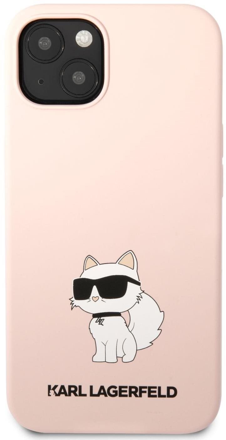 Karl Lagerfeld Liquid Silicone Choupette NFT iPhone 13 rózsaszín hátlap tok