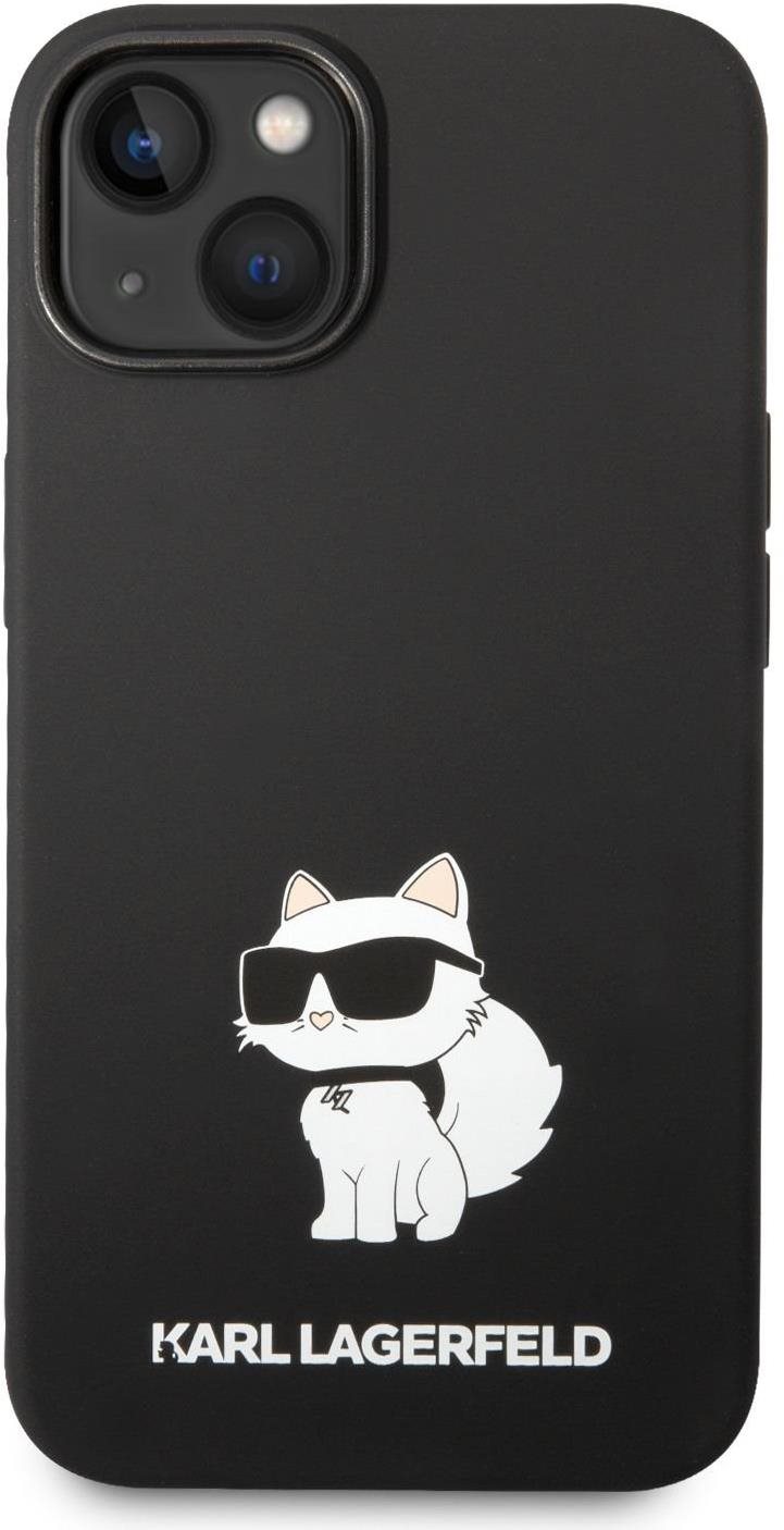 Karl Lagerfeld Liquid Silicone Choupette NFT iPhone 14 Plus fekete hátlap tok