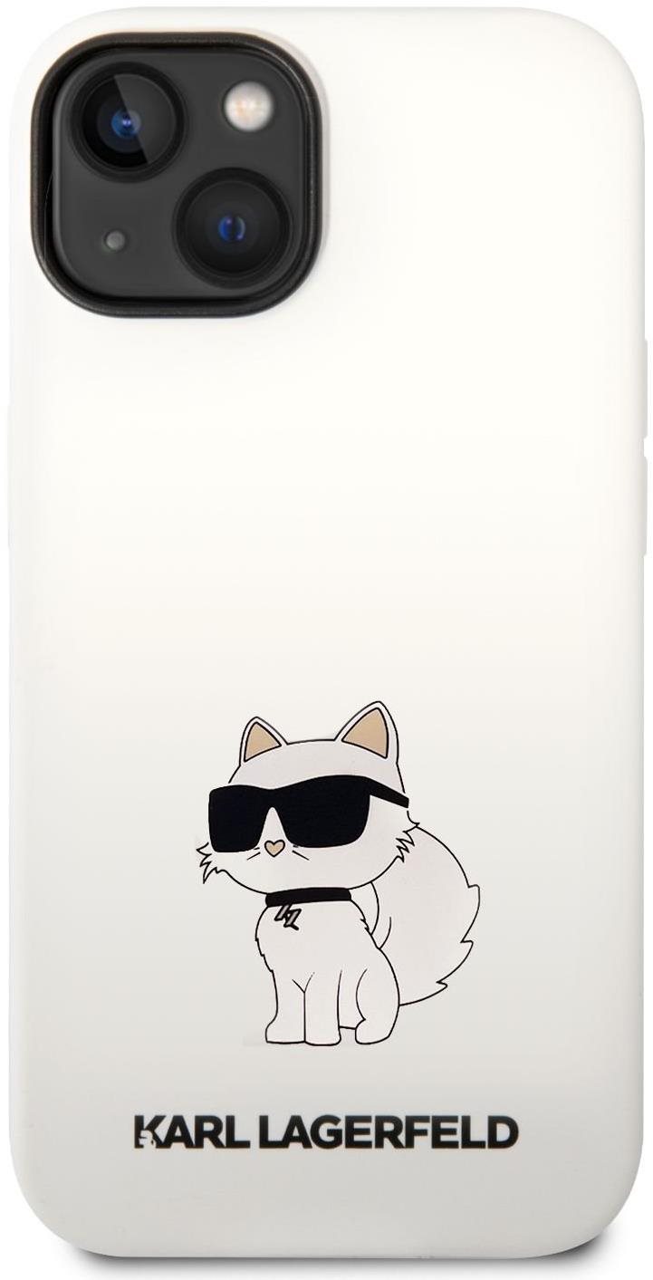 Karl Lagerfeld Liquid Silicone Choupette NFT iPhone 14 Plus fehér hátlap tok