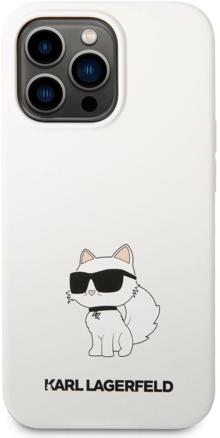 Karl Lagerfeld Liquid Silicone Choupette NFT iPhone 13 Pro fehér hátlap tok