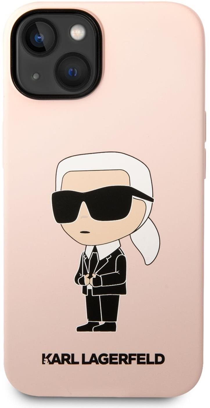 Karl Lagerfeld Liquid Silicone Ikonik NFT iPhone 14 rózsaszín hátlap tok