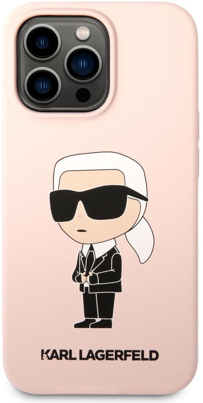 Karl Lagerfeld Liquid Silicone Ikonik NFT iPhone 13 Pro rózsaszín hátlap tok