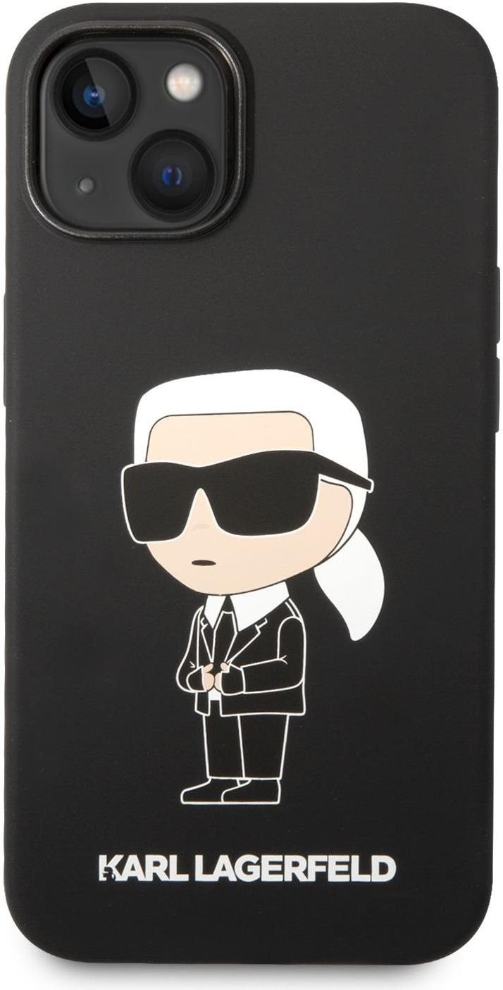 Karl Lagerfeld Liquid Silicone Ikonik NFT iPhone 14 fekete hátlap tok