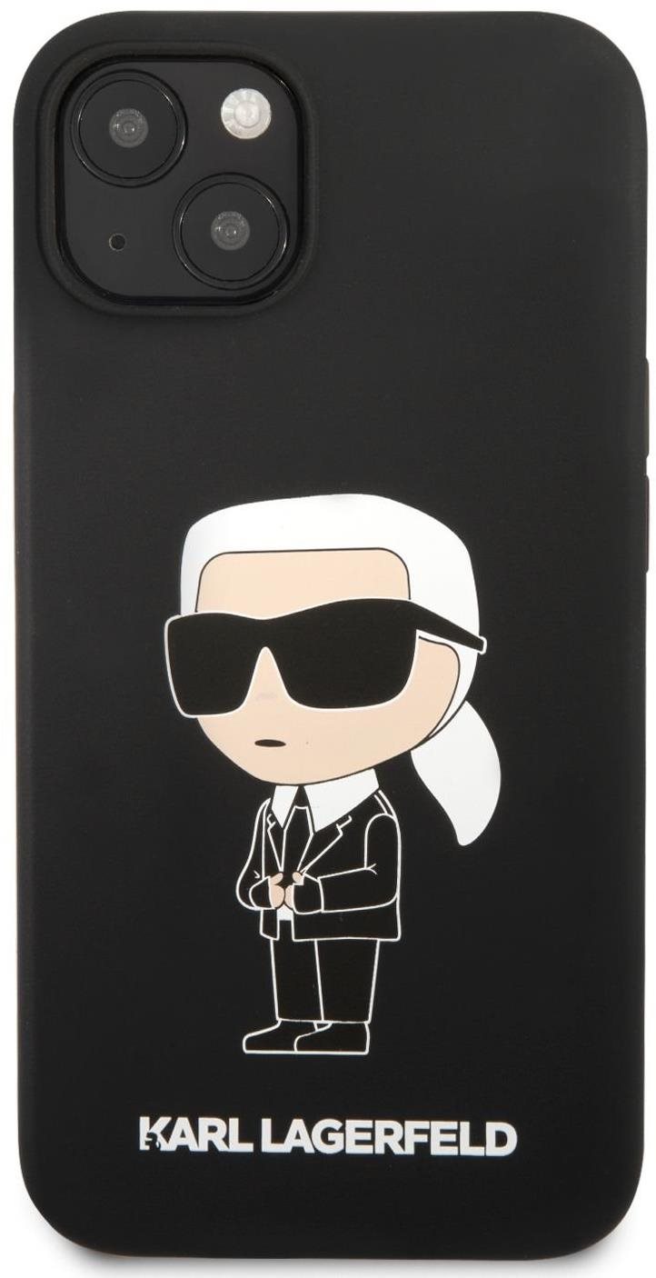 Karl Lagerfeld Liquid Silicone Ikonik NFT hátlap iPhone 13 Black készülékhez