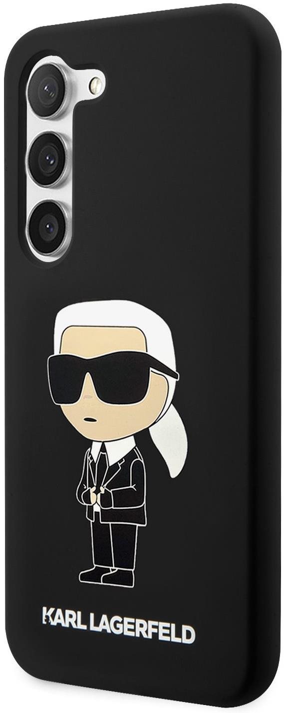 Karl Lagerfeld Liquid Silicone Ikonik NFT hátlap Samsung Galaxy S23 készülékhez, Black