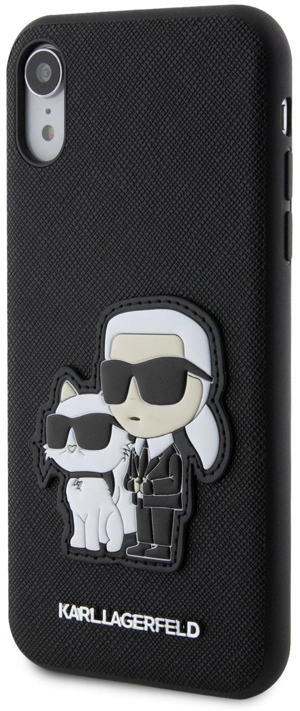 Karl Lagerfeld PU Saffiano Karl and Choupette NFT iPhone XR fekete tok