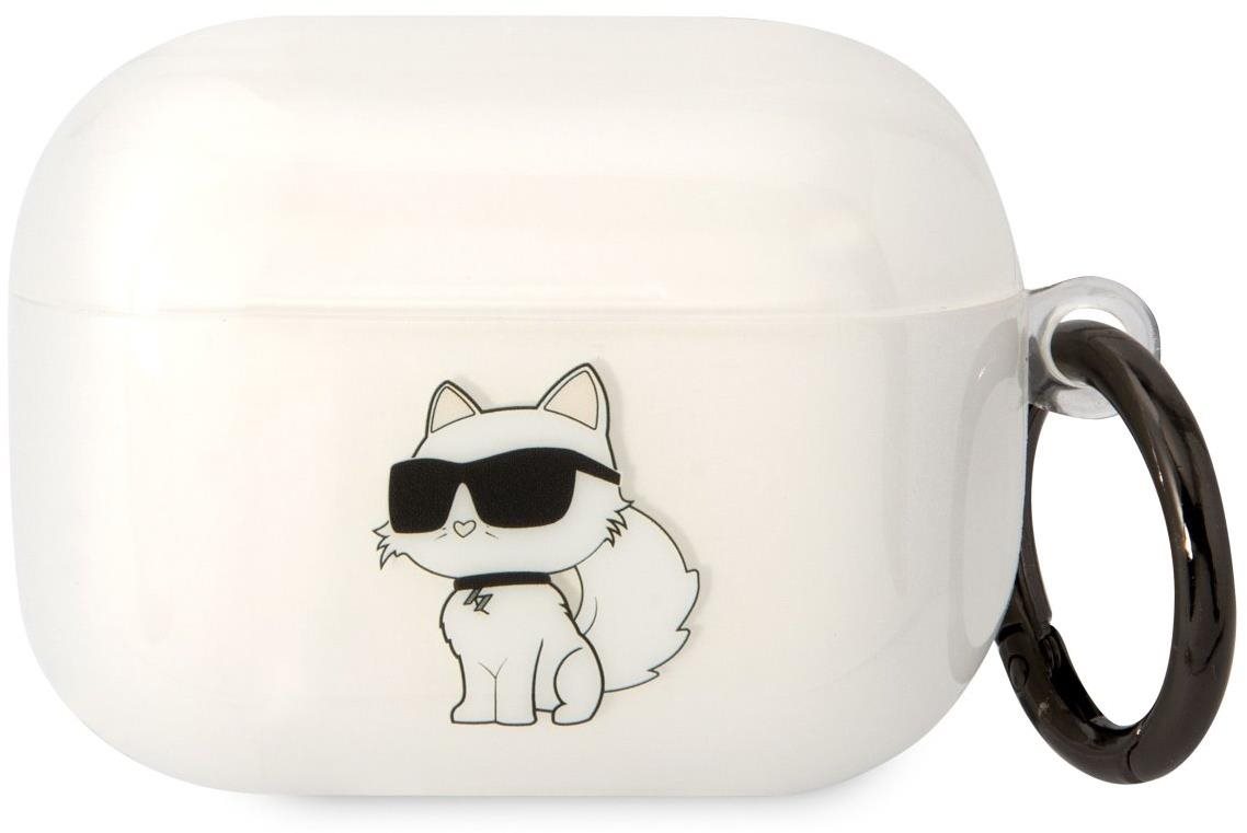 Karl Lagerfeld 3D Logo NFT Choupette TPU tok Airpods White-hoz