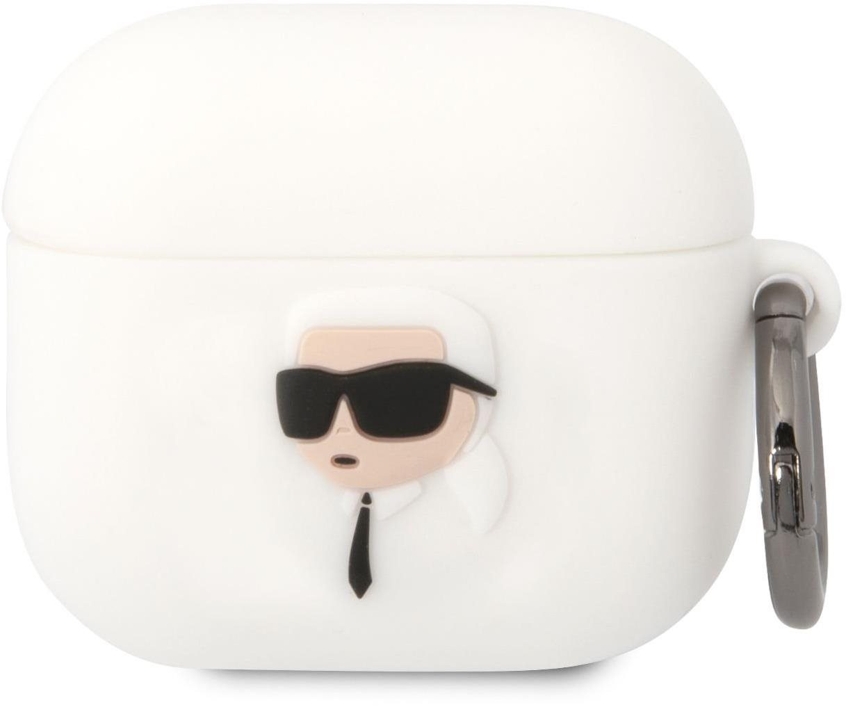 Karl Lagerfeld 3D Logo NFT Karl Head Airpods 3 fehér szilikon tok