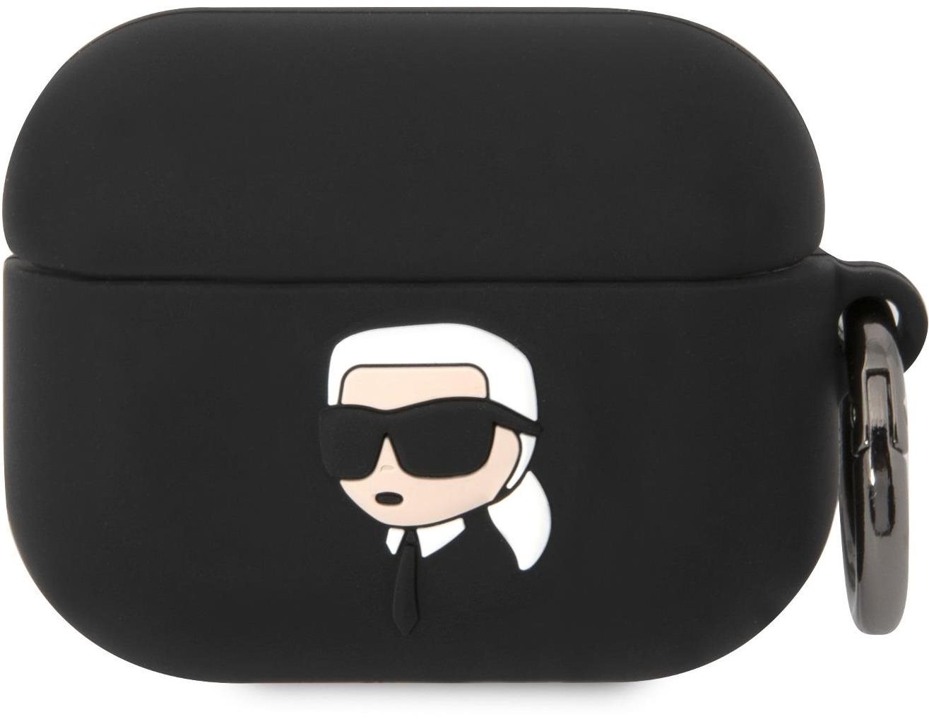 Karl Lagerfeld 3D Logo NFT Karl Head szilikon tok Airpods Pro Black készülékhez