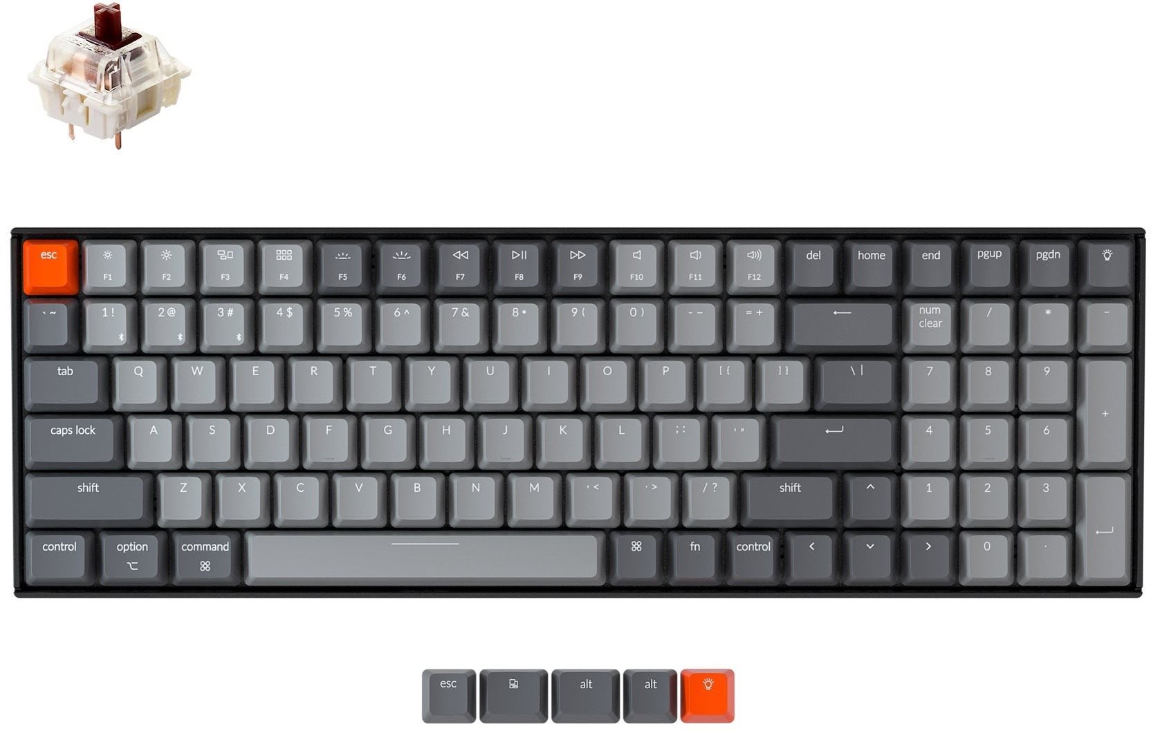 Keychron K4 Gateron Hot-Swappable Brown Switch - US