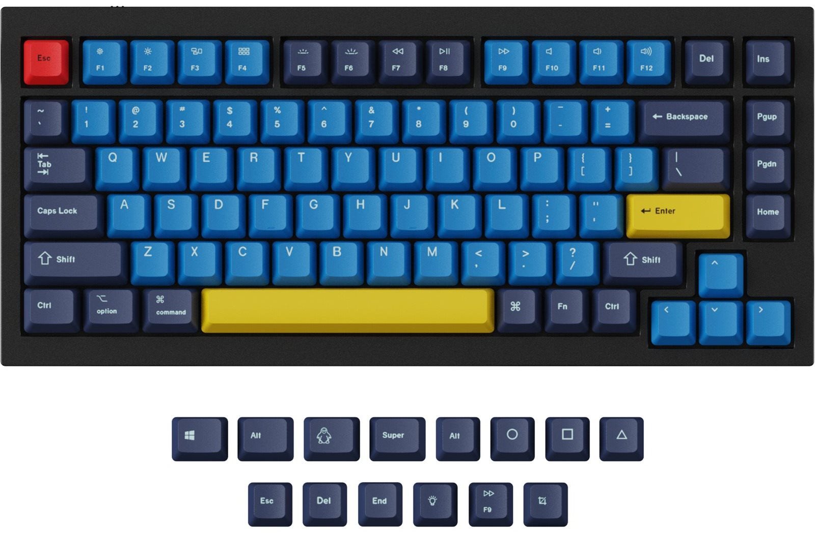 Keychron Keycap Set for Q1&K2 (ANSI), kék