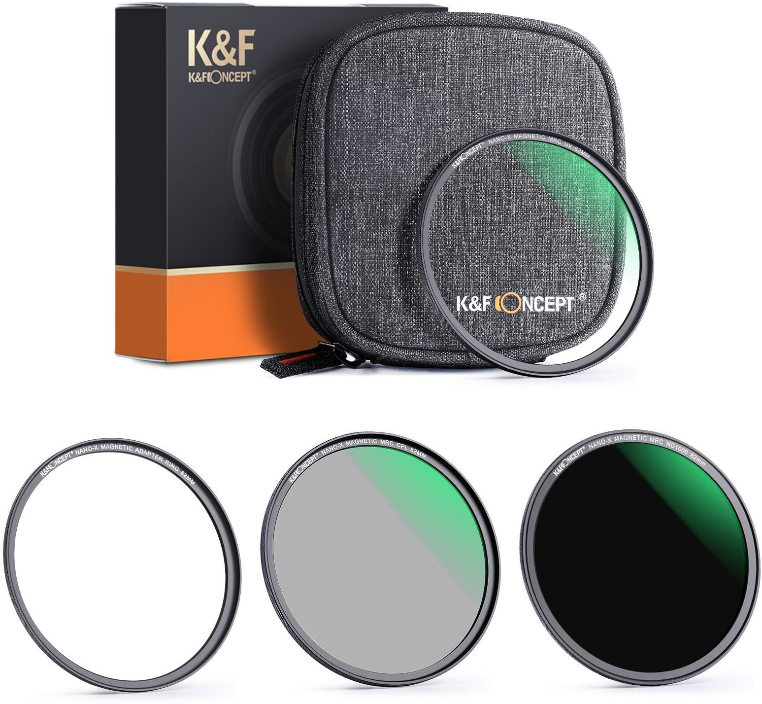 K&F Concept mágneses szűrőkészlet 3 db (MCUV, CPL, ND1000) - 49 mm
