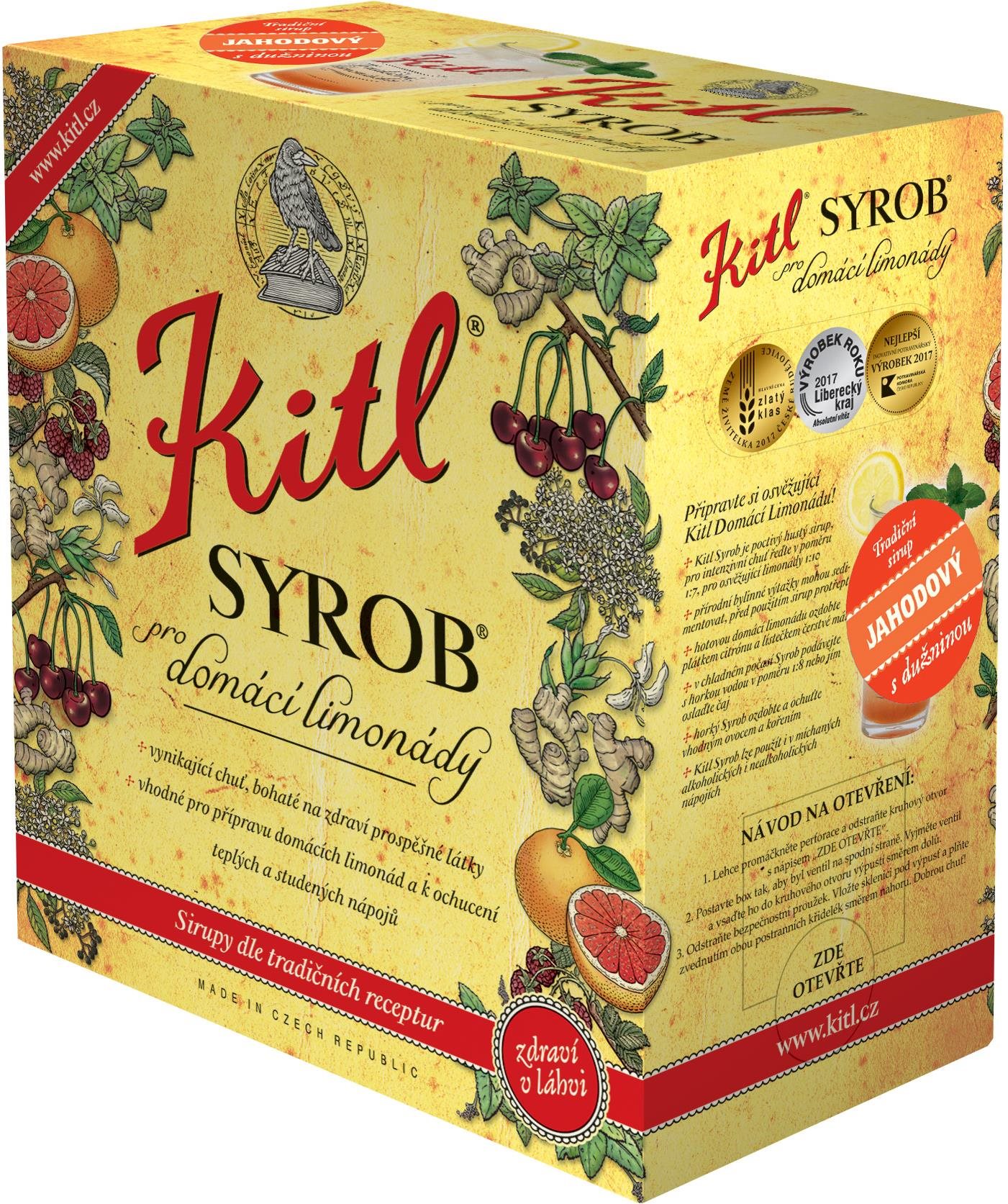 Kitl Syrob Eper 5 l bag-in-box