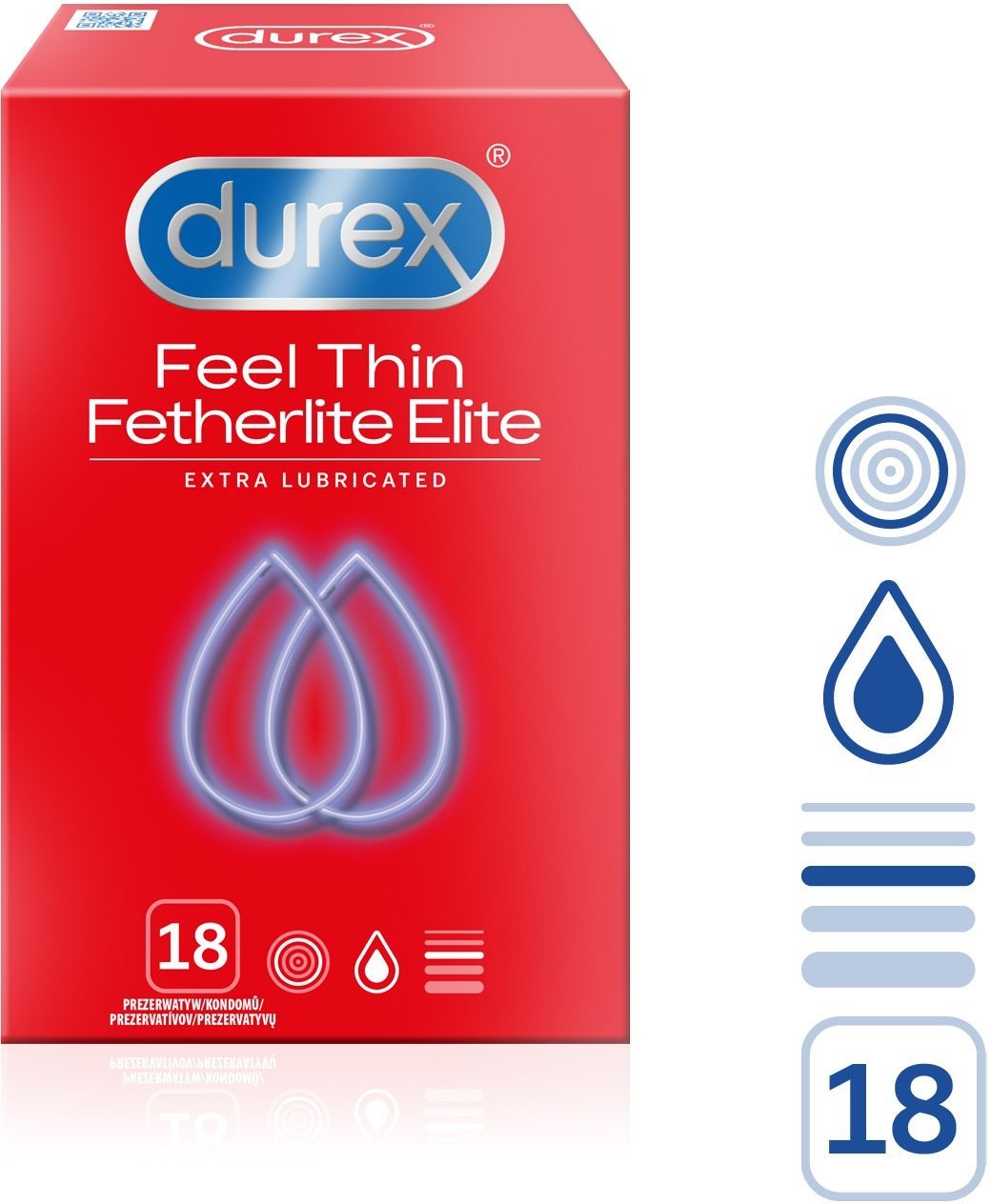 DUREX Feel Thin Extra Lubricated 18 db