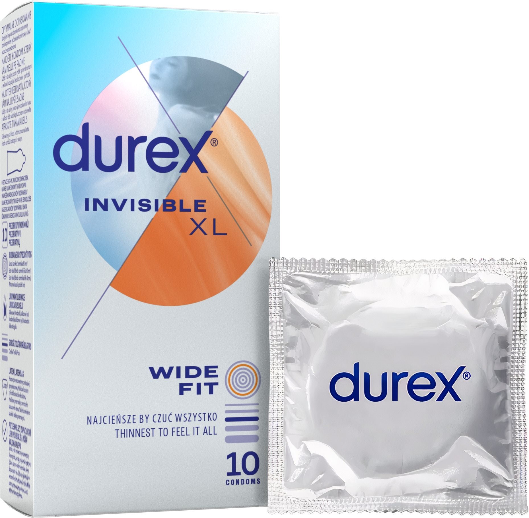 Óvszer DUREX Invisible XL 10 db