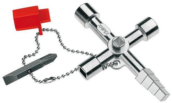 KNIPEX Kapcsolószekrény kulcs 90 mm 001104