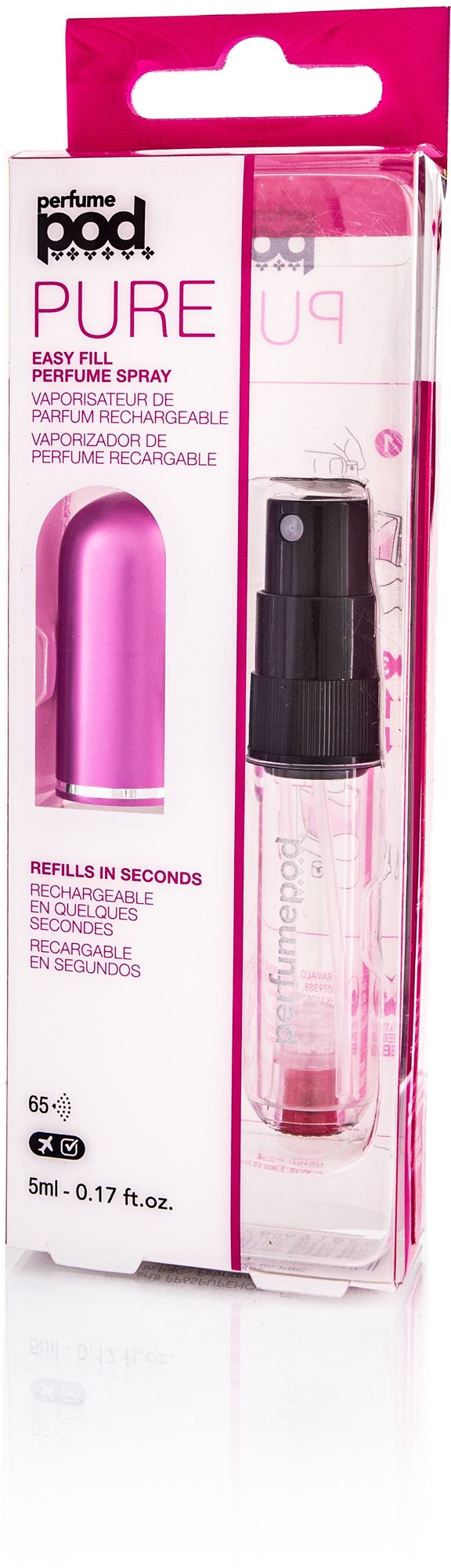 Perfumepod Pure szórófejes parfüm utántöltő palack unisex Pink 5 ml