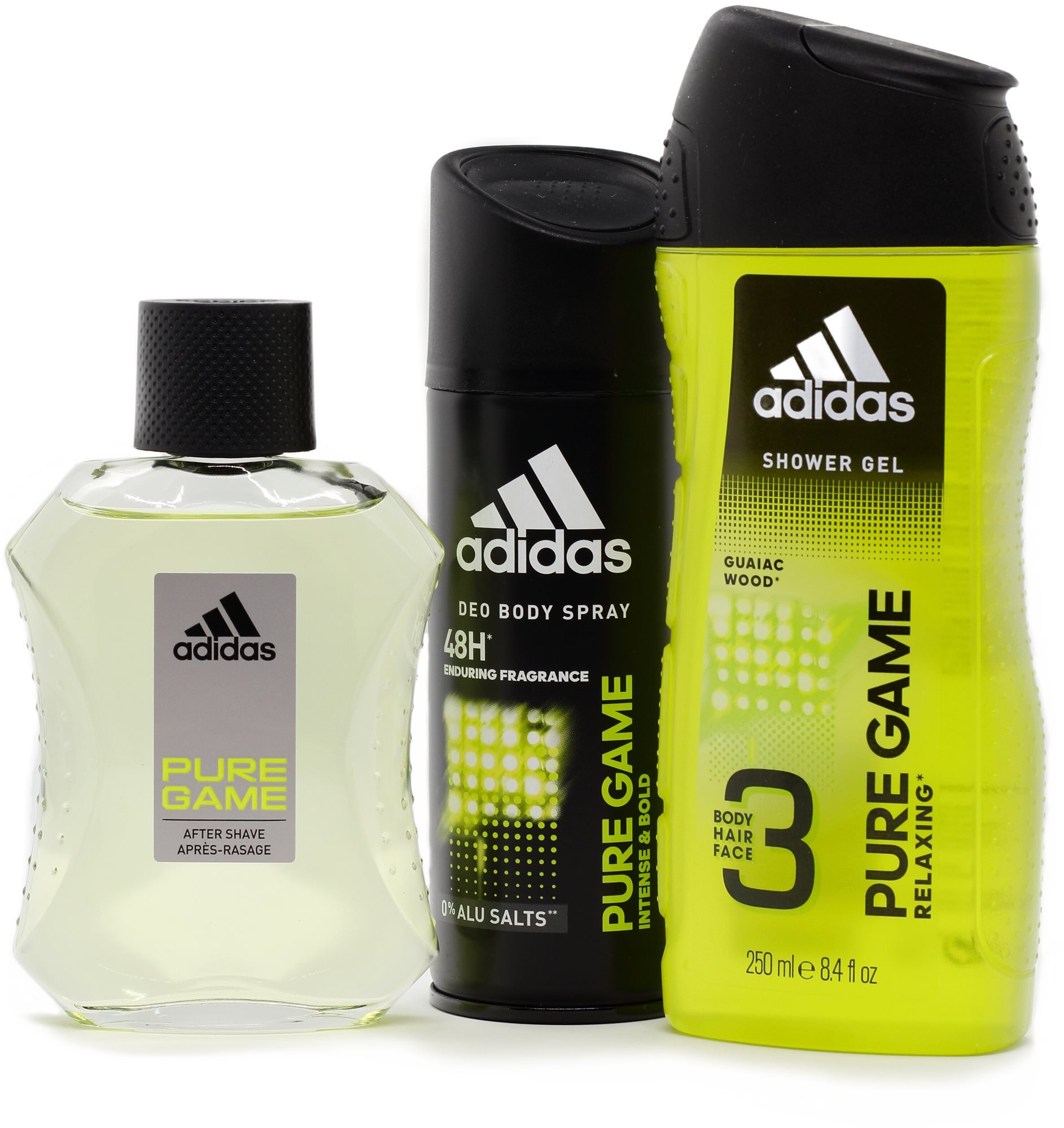 Adidas Pure Game - after shave 100 ml + dezodor spray 150 ml + tusfürdő 250 ml
