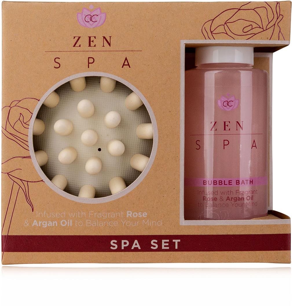 Kozmetikai ajándékcsomag ACCENTRA Zen Spa wellness szett masszázskefével