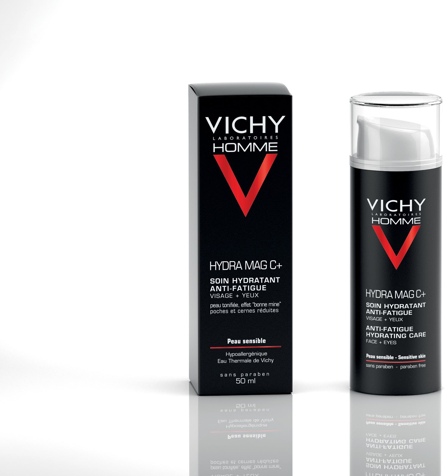 Vichy Homme Hydra Mag C + fáradtság jelei elleni hidratáló Arckrém Care 50 ml
