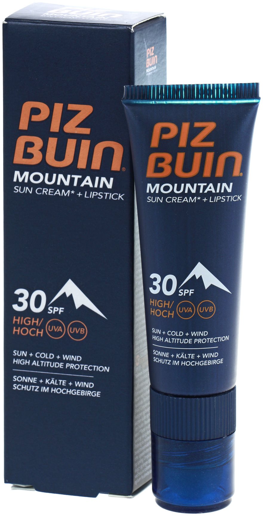 Napozókrém PIZ BUIN Mountain Sun Cream + Stick 2in1 SPF30 20 ml