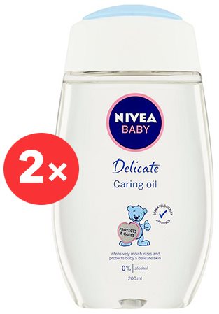 NIVEA Baby Caring Oil 2× 200 ml