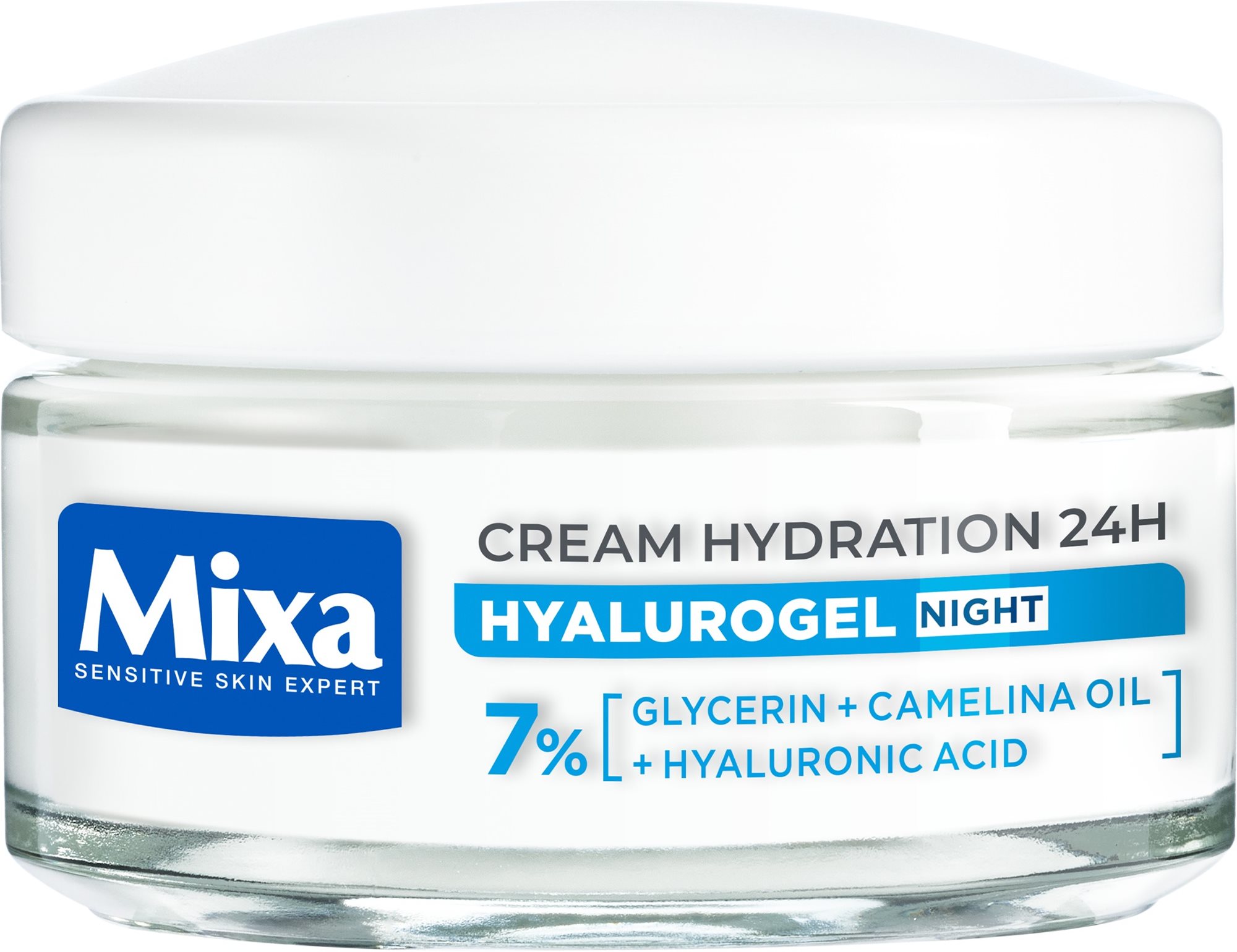 Mixa Éjszakai krém érzékeny, kiszáradásra hajlamos bőrre Hyalurogel (Hydrating Cream-Mask Overnight Recovery) 50 ml
