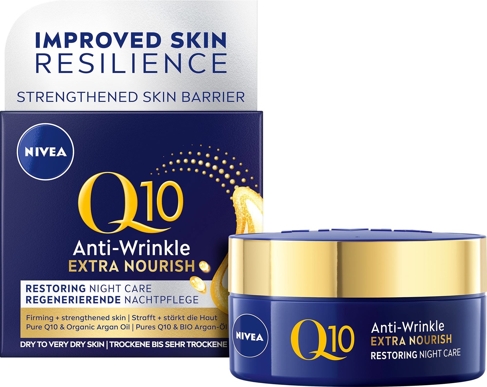 NIVEA Q10 Power Anti-Wrinkle + Extra-Nourishing éjszakai krém 50 ml