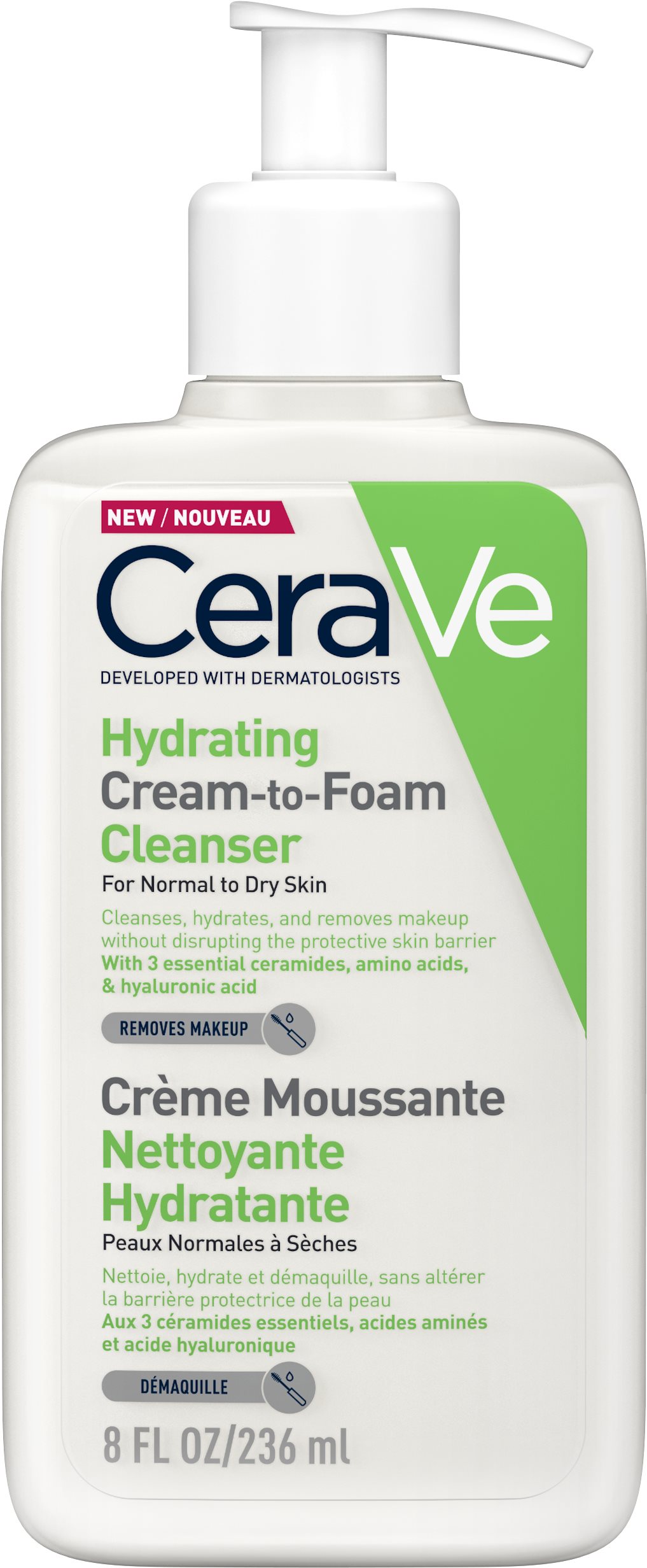 CERAVE Hydrating Cream-to-Foam Cleanser 237 ml
