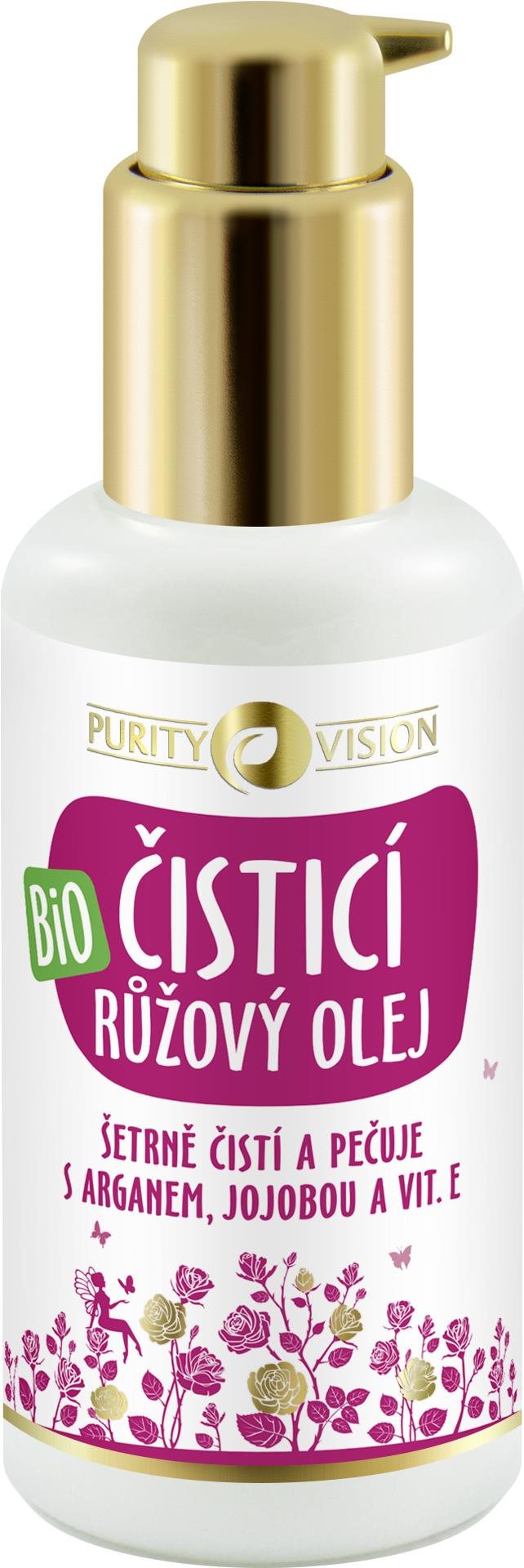 PURITY VISION Bio Rózsa tisztítóolaj argánnal, jojobával és E-vitaminnal 100 ml
