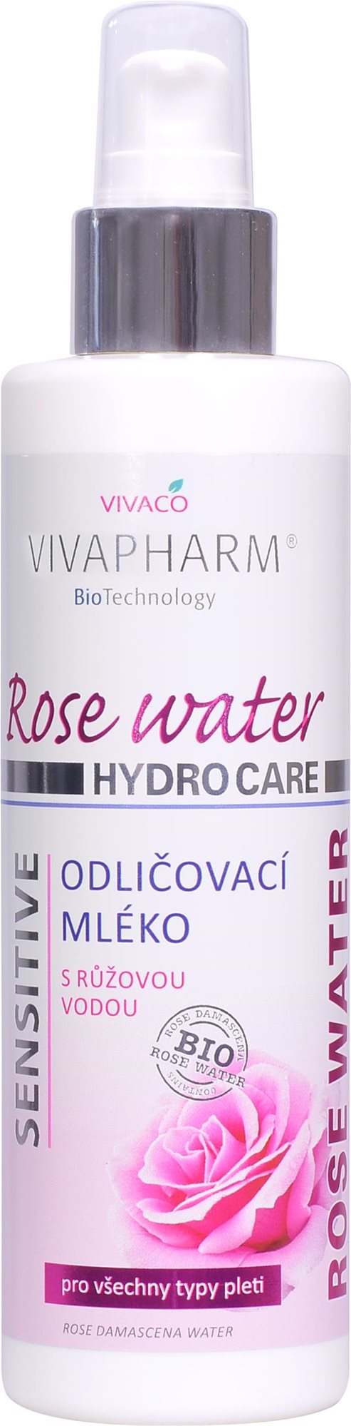 VIVACO Vivapharm Rose Water odličovací mléko s růžovou vodou 200 ml