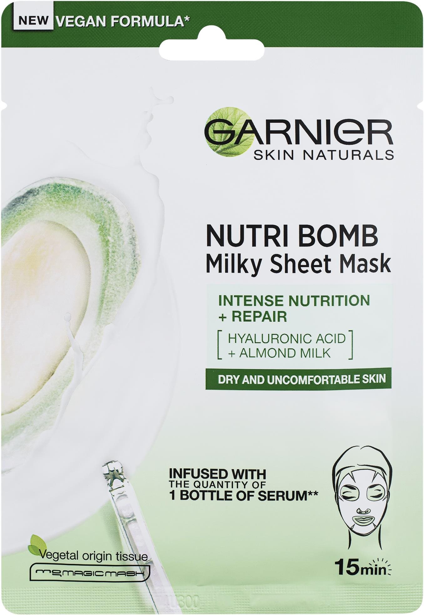 GARNIER Nutri Bomb + Reparation Milky Tissue Mask 32 g